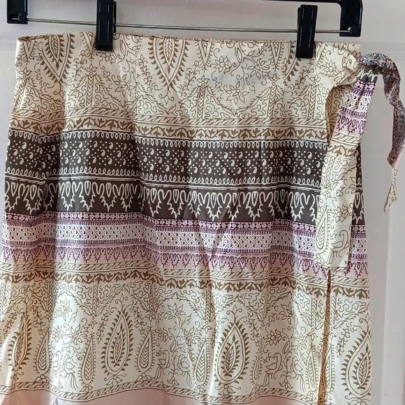 Finity Studio Silk Wrap Maxi Skirt 8 - Picture 2 of 9